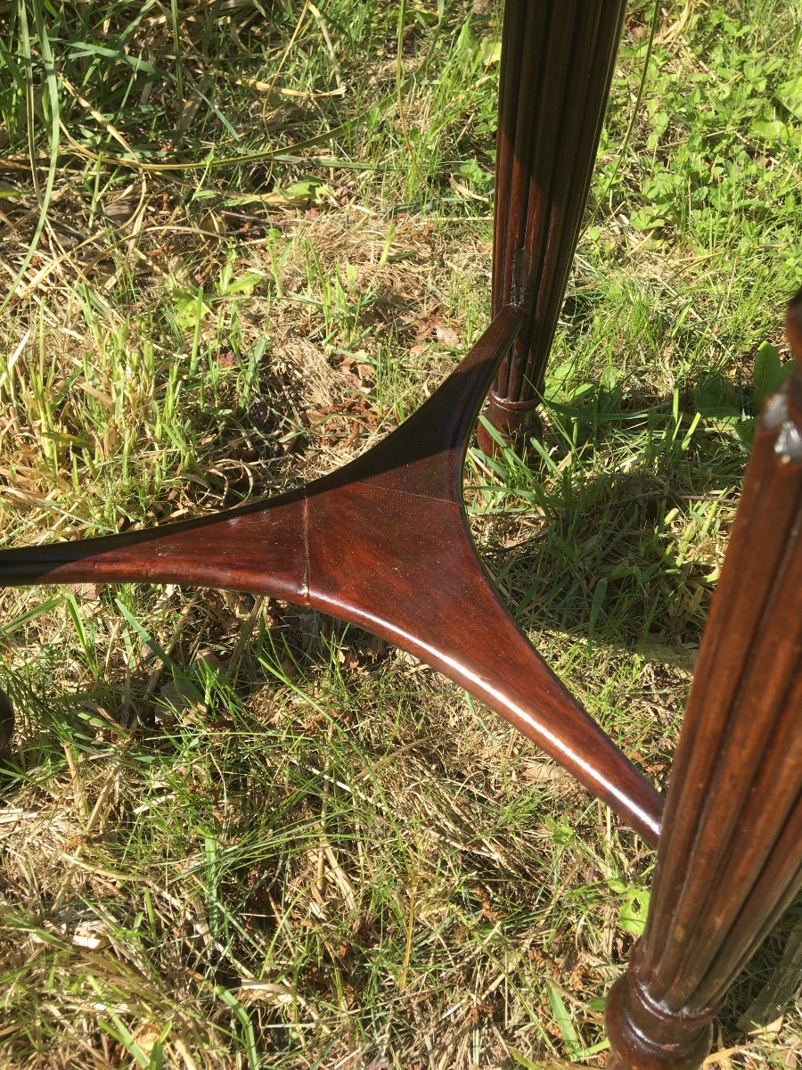 Tabouret Tripode En Acajou, Vers 1880-photo-2