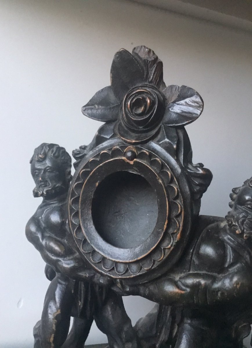 Porte Montre En Bois Sculpté Hercule ,  Epoque Louis XVI-photo-3