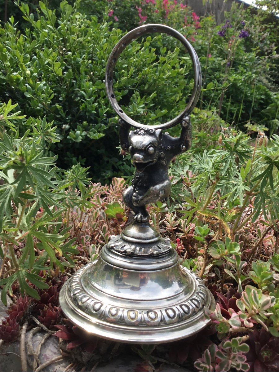 Christofle Toothpick Holder In Silver Bronze, Twentieth-photo-6
