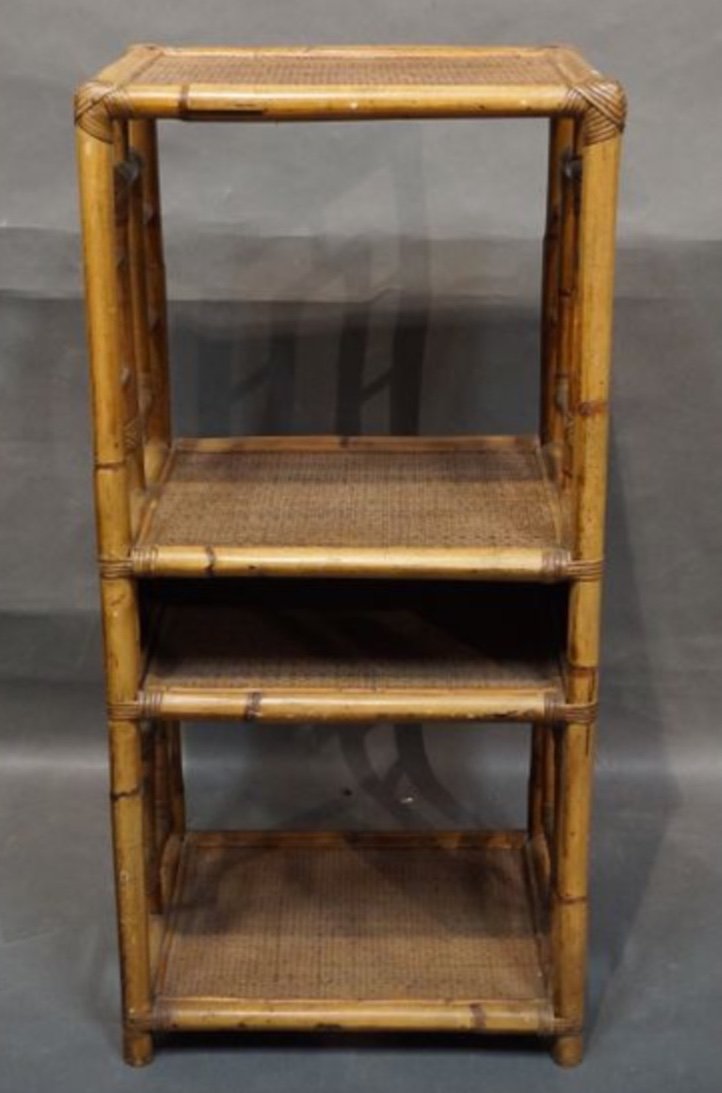 Imposing Bamboo Shelf, Circa 1900-photo-3