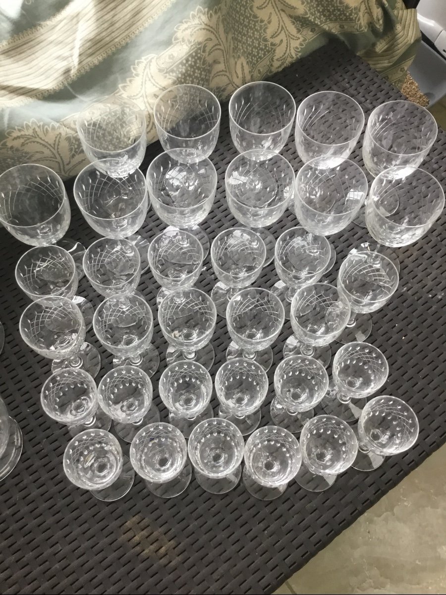 Cut Crystal Service, 34 Glasses, 1 Decanter, 1 Jug-photo-1