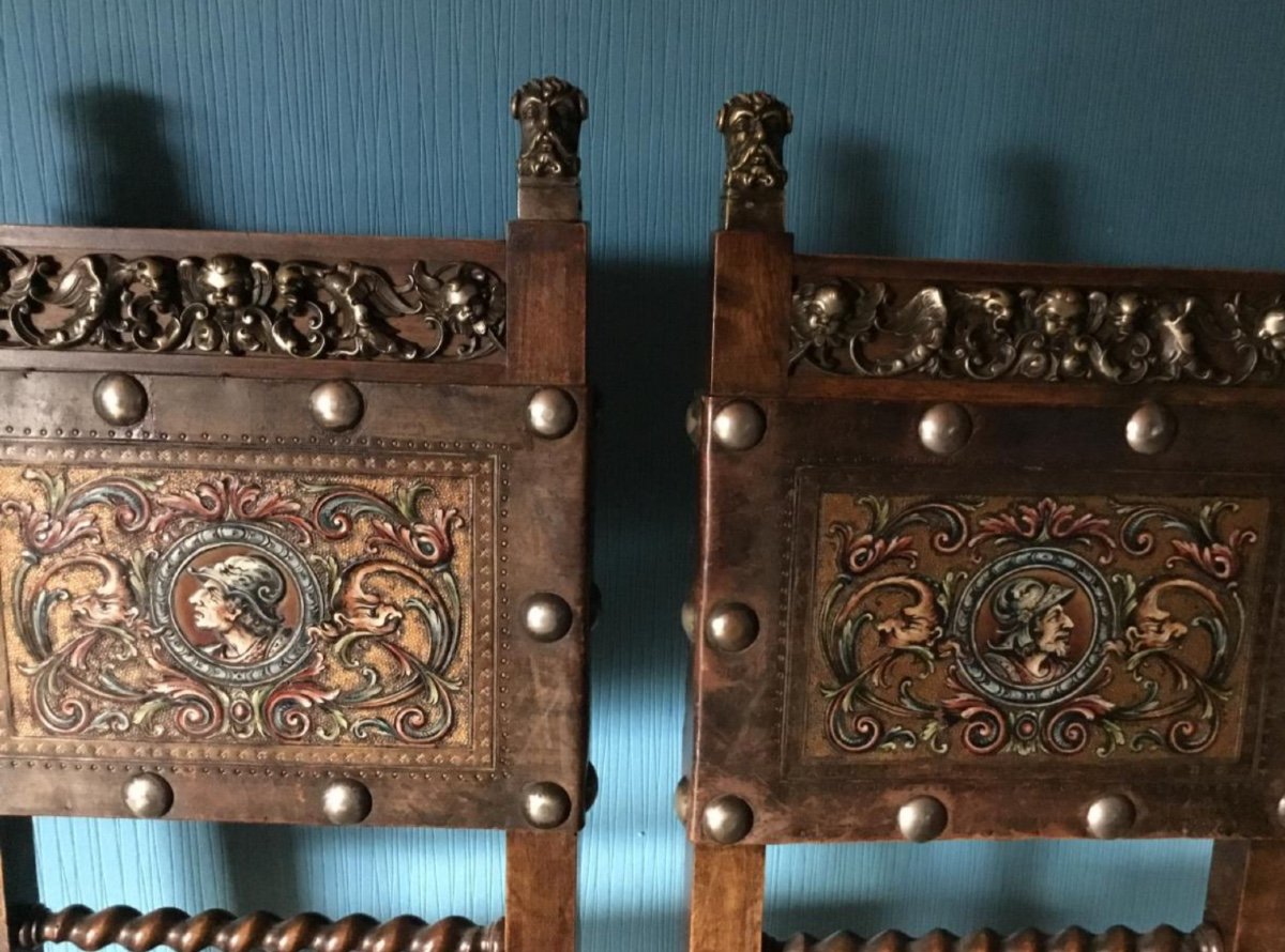 Suite Of Four Exceptional Renaissance Style Chairs