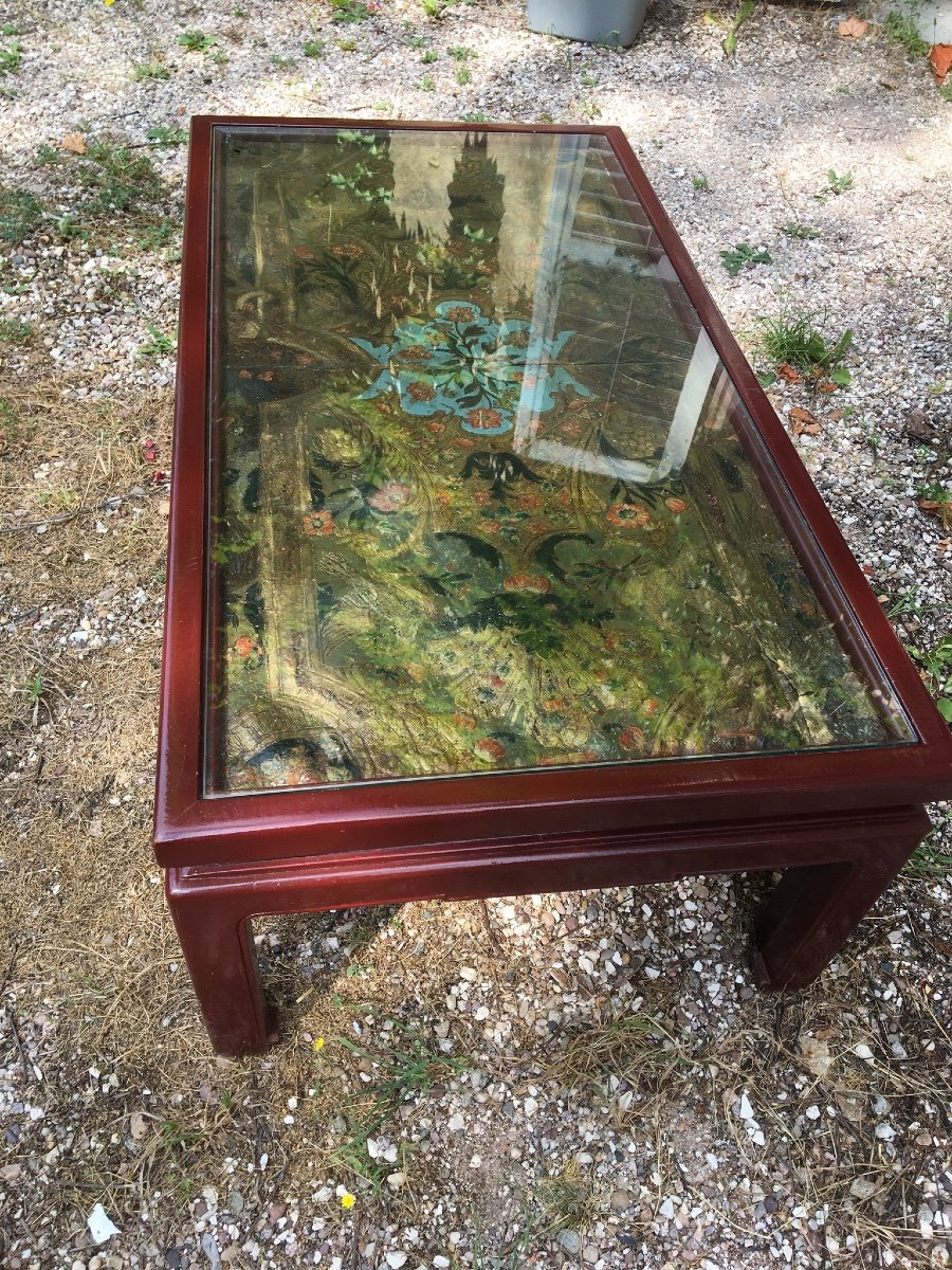 17th Century Cordoba Leather Coffee Table-photo-7