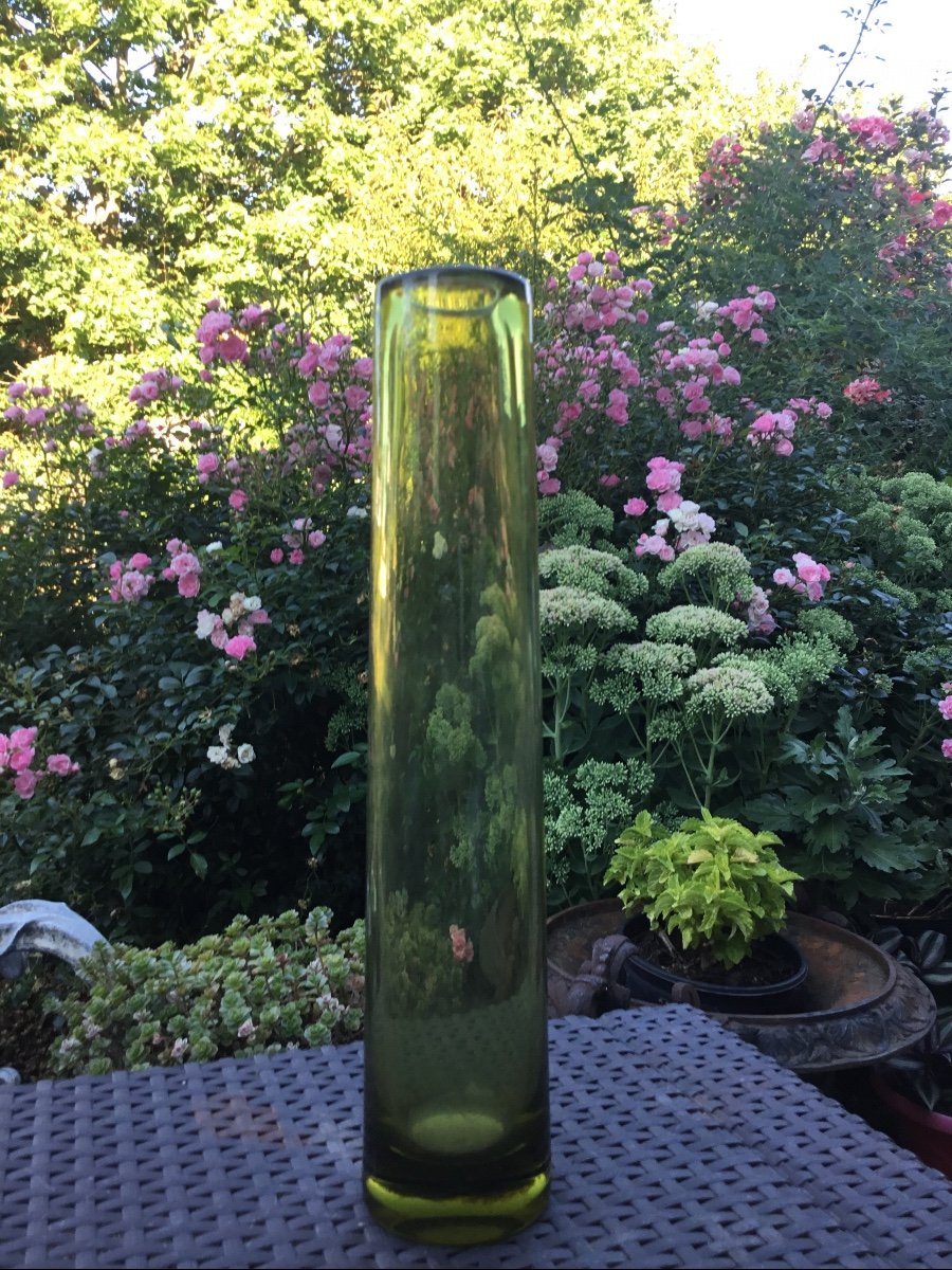 Rare Vase Par Per Lütken Pour Holmegaard, Danemark, Années 50 (37 cm)-photo-3