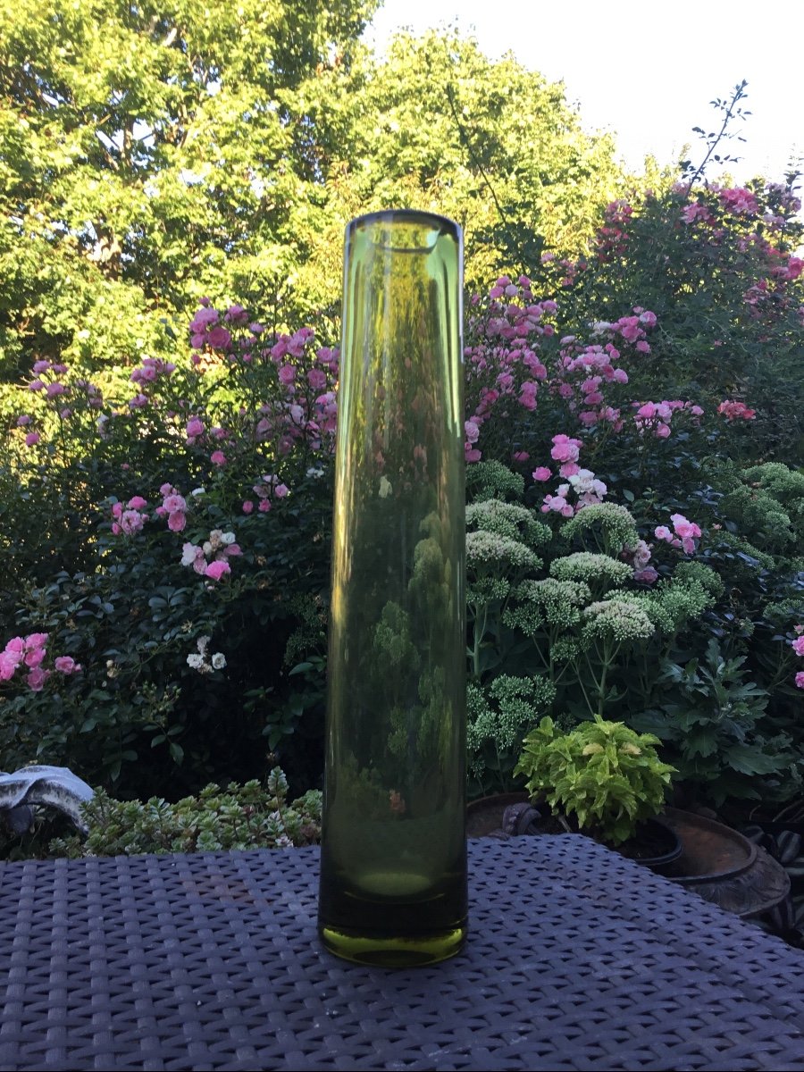 Rare Vase Par Per Lütken Pour Holmegaard, Danemark, Années 50 (37 cm)-photo-1