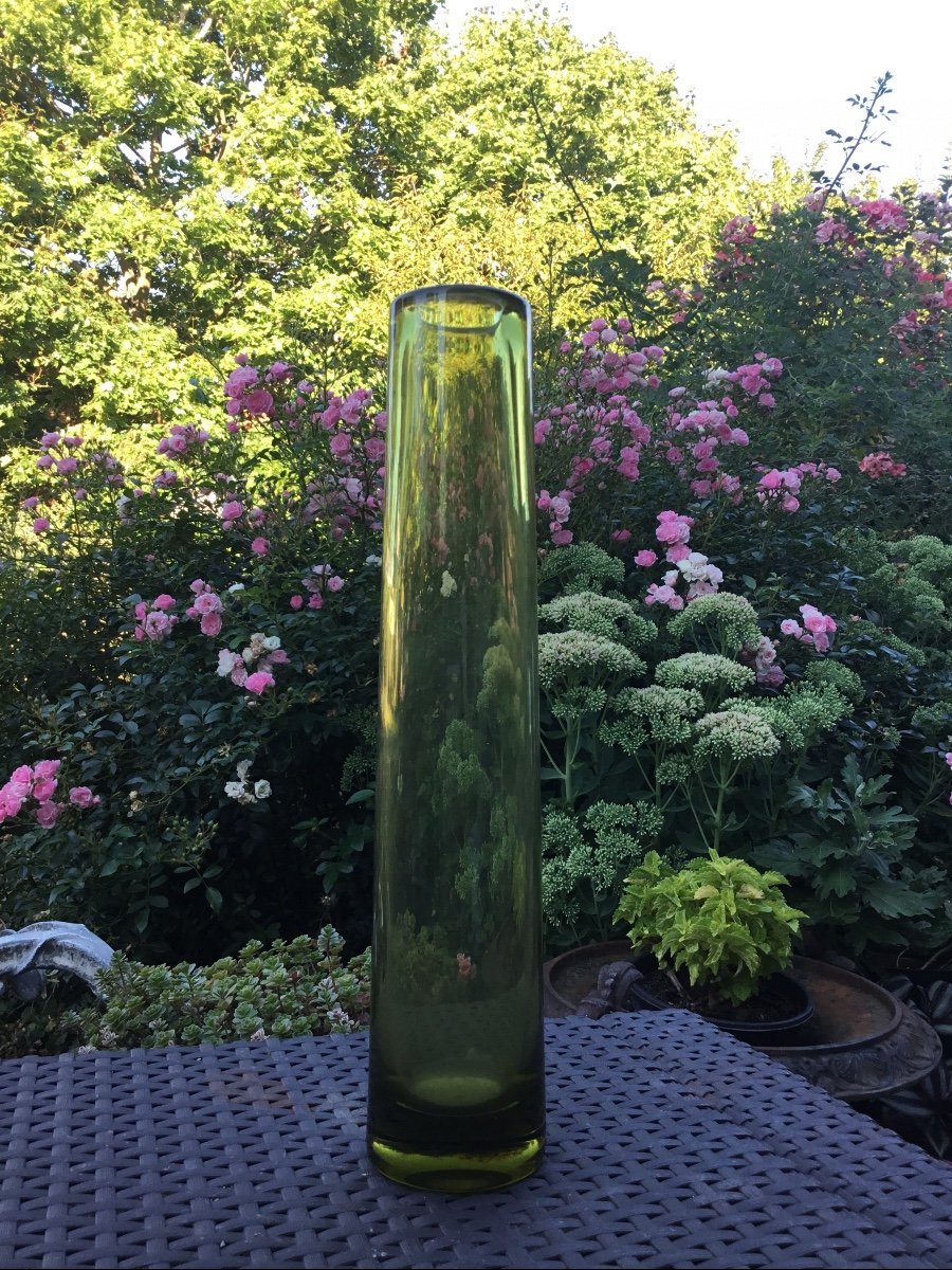 Rare Vase Par Per Lütken Pour Holmegaard, Danemark, Années 50 (37 cm)-photo-6