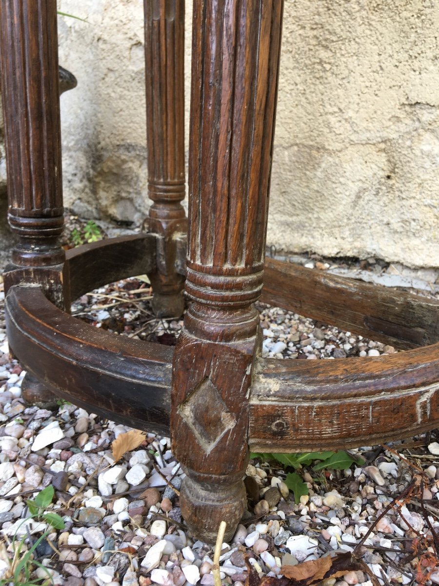 Tabouret De Chantre Aux 4 Colonnes Cannelées  France XVIIIéme-photo-5