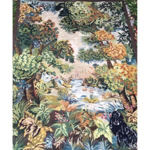 Large Tapestry In The Style Of Aubusson Tapestries
