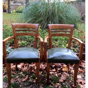 Pair Of Art Deco Bridge Armchair