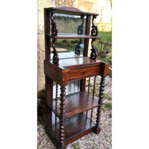 19th Century Rosewood Veneer Display Cabinet