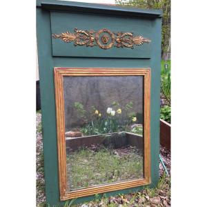 Trumeau De Boiserie In Golden And Lacquered Wood