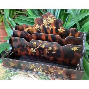 Mail Binder In Lacquered Wood, Chinese Decor