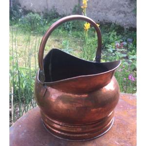 19th Century Copper Coal Bucket