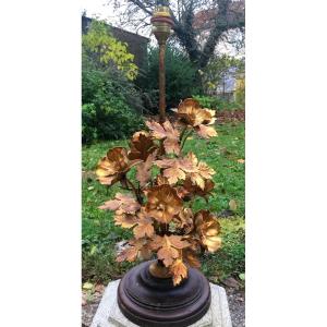 Bouquet Of Flowers Lamp In Gold Metal