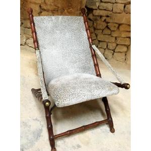 Relax Armchair In Imitation Bamboo Wood