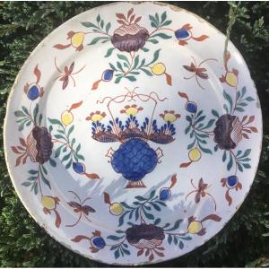 Polychrome Delft Earthenware Dish