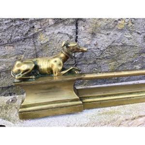 Bronze Hearth Bar With Greyhounds 