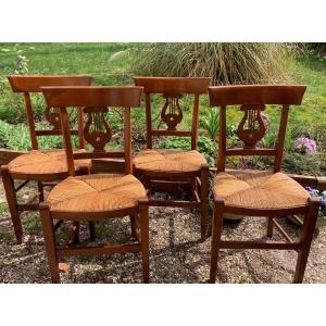 The Suite Of 4 Lyre Decor Chairs 