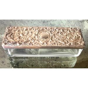 Crystal And Silver Ring Size Toiletry Box