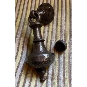 18th Century Hammered Wrought Iron Door Knocker 