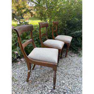 3 Mahogany Chairs 