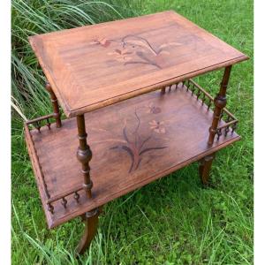 Dlg De Gallé Orchid Inlaid Tea Table