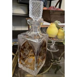 Carafe à whisky en cristal taillé