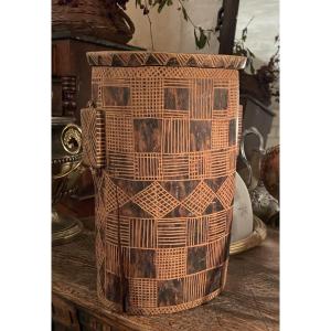 Wooden Seed Box With Geometric Design 