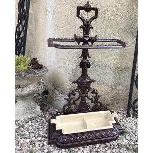 Enameled Cast-iron Umbrella Stand 20th Century