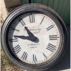 PENDULE D’USINE EN FONTE 78 CM