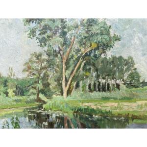 Paysage à la Riviere par Félix Labbé
