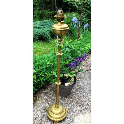 Floor Lamp In Bronze And Brass Rack