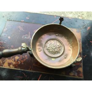 Table Stove, Copper. Floral Decor. 18th Century