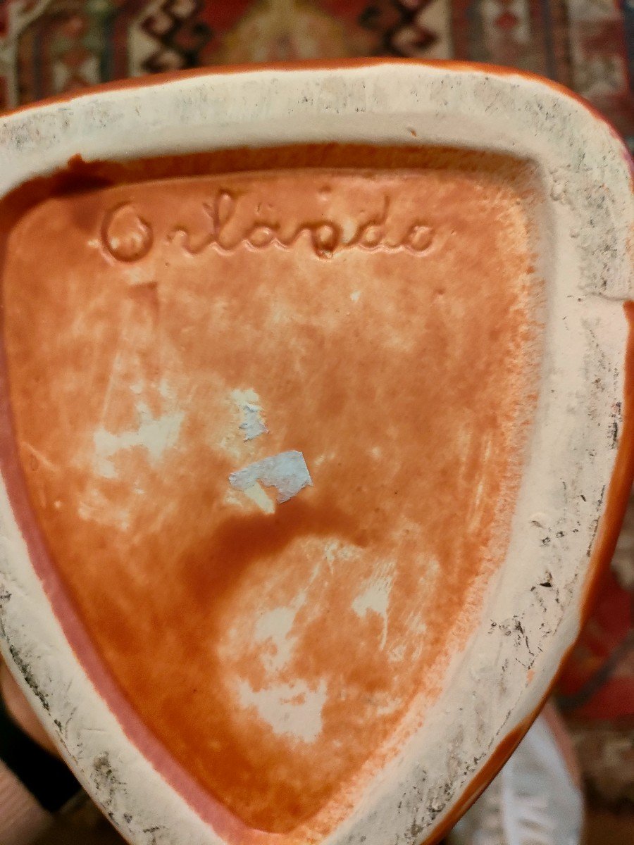 Peter Orlando (1921-2009), Large Ceramic Pitcher Vase Signed Under The Base, 50s/60s-photo-3