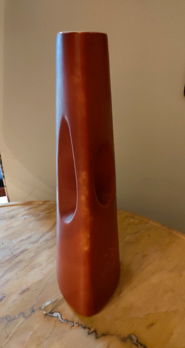 Peter Orlando (1921-2009), Grand Vase Pichet En Céramique, Signé Sous La Base, Années 50/60-photo-3