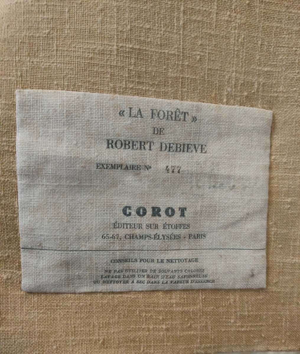 Robert Debieve (1925-2018),  Tapisserie "la Forêt", éditions Corot, Signée, Années 60/70-photo-1