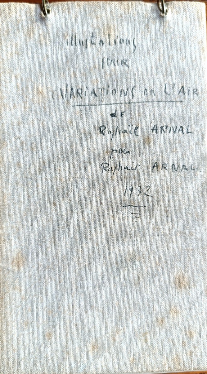 R. Arnal (1906-1963), Le Paradis Terrestre, Ink On Paper, Signed, Dated 1932, Framed-photo-2