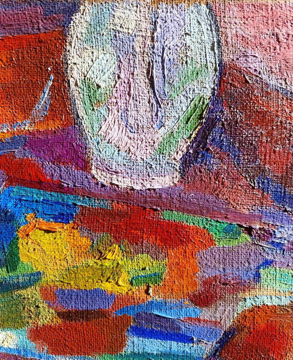 Pierre Ambrogiani (1907-1985), La Table Et La Palette, Huile Sur Toile Signée, Encadrée-photo-2