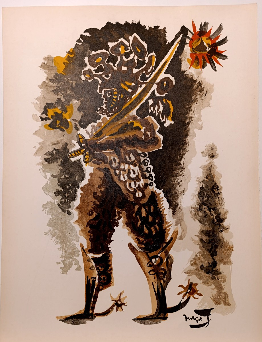 Jean Lurçat (1888-1966), Le chevalier, Lithographie sur papier.