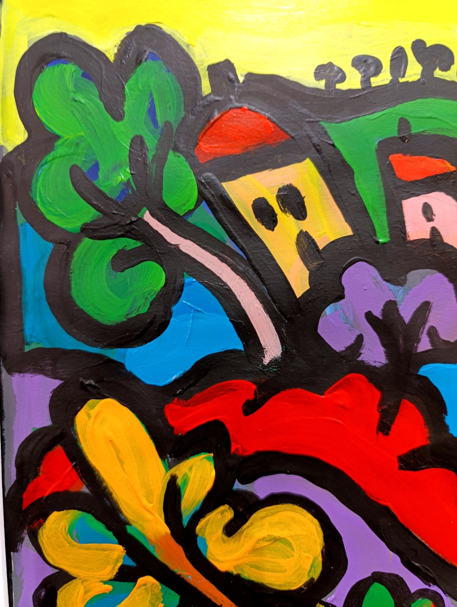 Jacques Pellegrin (1944-2021), le Cap brun, Toulon, Acrylique sur carton, Signée, 1990-photo-2