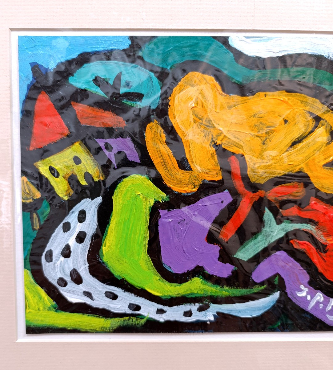 Jacques Pellegrin (1944-2021), The Orange Tree, Oil On Cardboard, Signed, Passe Partout.-photo-3