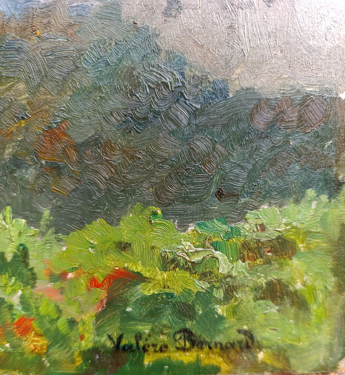 Valere Bernard (1860-1936), Le val d'enfer aux Baux de Provence, huile sur panneau signée-photo-3