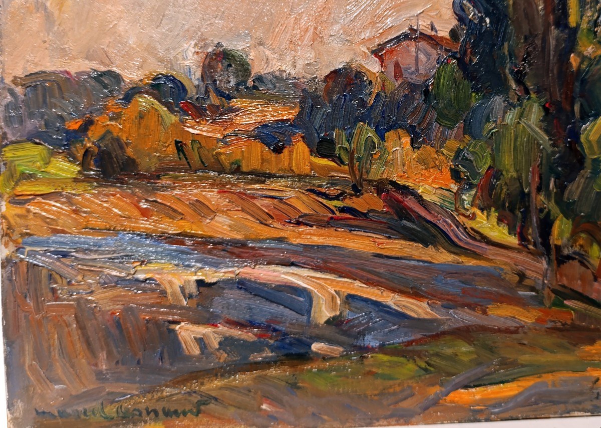 Marcel Arnaud (1877-1956), The Aix Countryside, Oil On Panel, Signed, Framed-photo-2