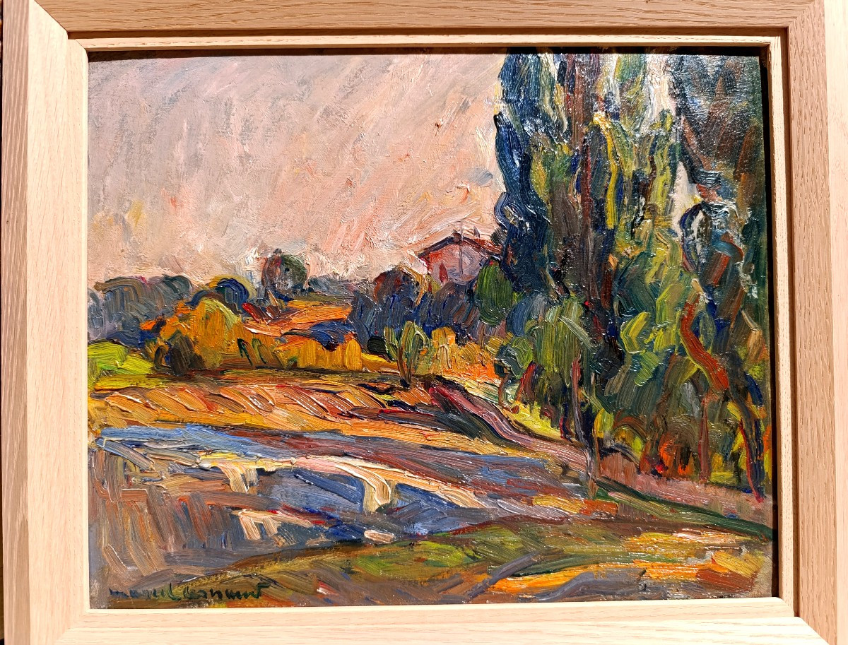 Marcel Arnaud (1877-1956), The Aix Countryside, Oil On Panel, Signed, Framed-photo-2