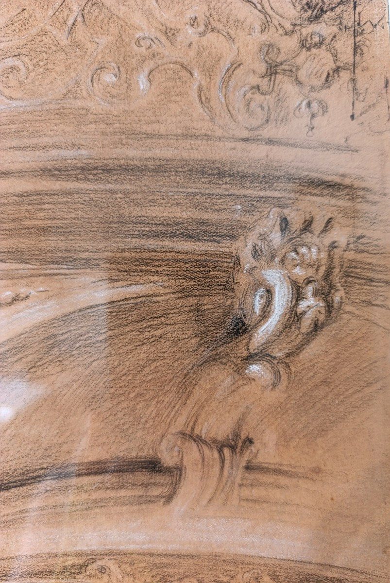 Edouard PANNETIER (1884-1965), Dessin Fusain sur papier, Hotel Panisse-Passis, signé, encadré-photo-3