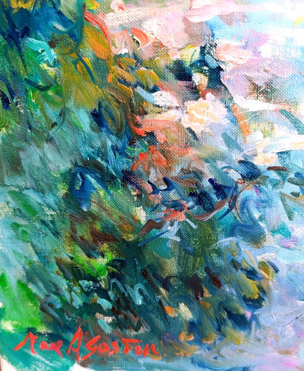 Max Agostini (1914-1997), Les gorges du Verdon, huile sur toile signée-photo-4
