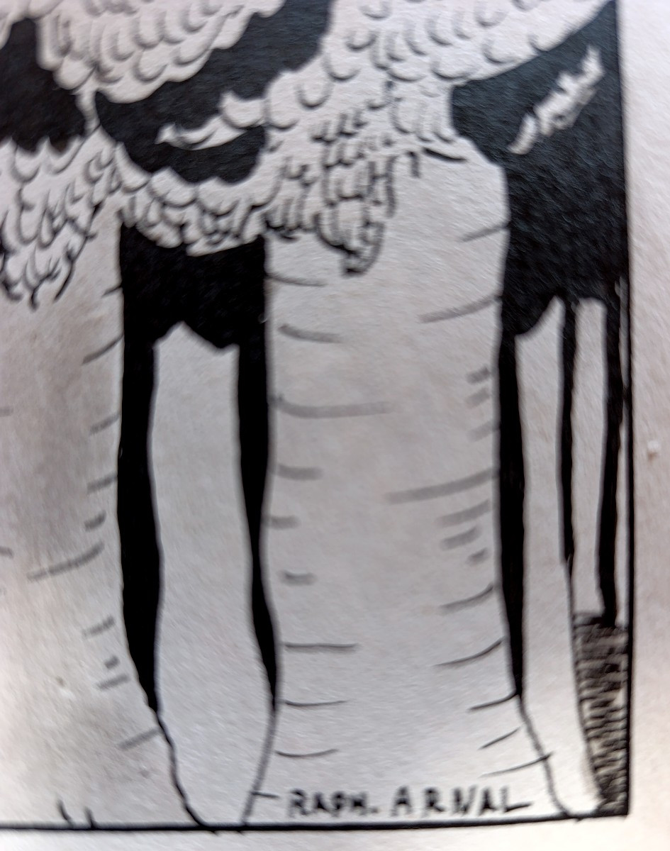 Raphael Arnal (1906-1963), The Forest, Ink On Paper, Signed, Framed, 1932-photo-2