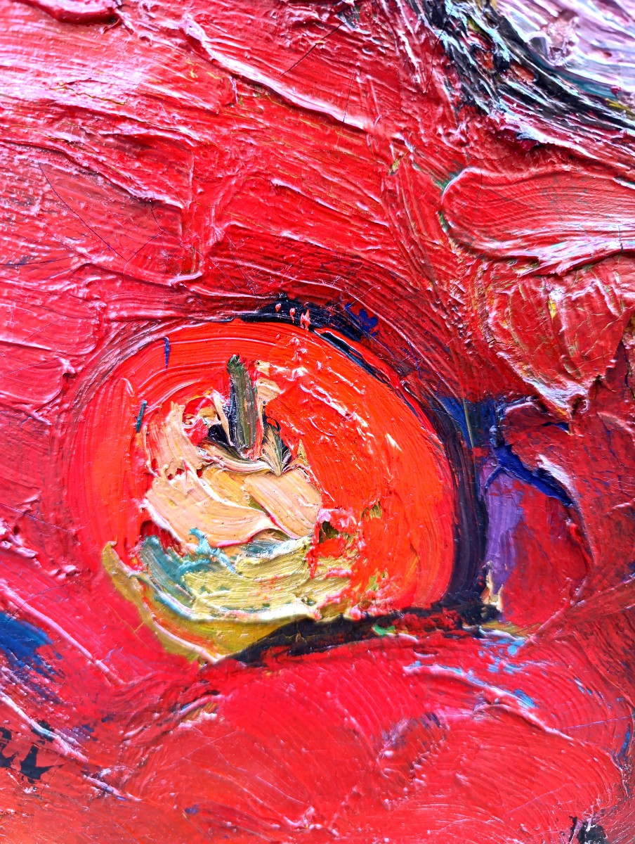 Pierre Ambrogiani (1907-1985), Nature morte au bouquet, Huile Sur Toile Signée, encadrée-photo-3