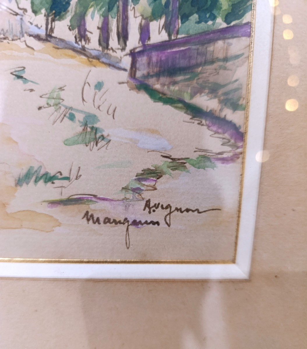 Henri Manguin (1874-1949), Ile de la Barthelasse, Avignon, Aquarelle Sur Papier, Signée, située-photo-2