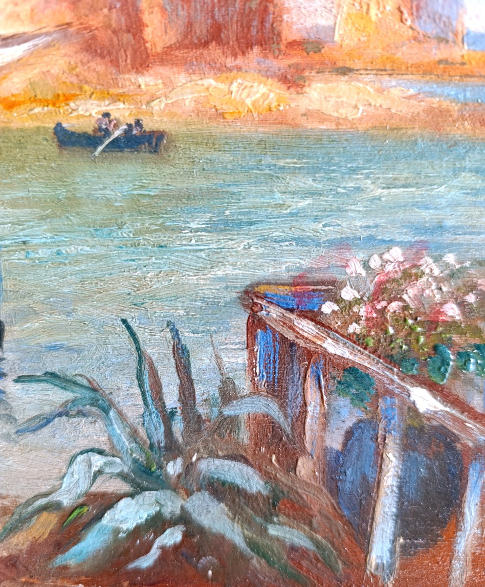 Pierre Baggary (1898-1949) , Voiliers au port, Huile sur panneau, encadrée-photo-4